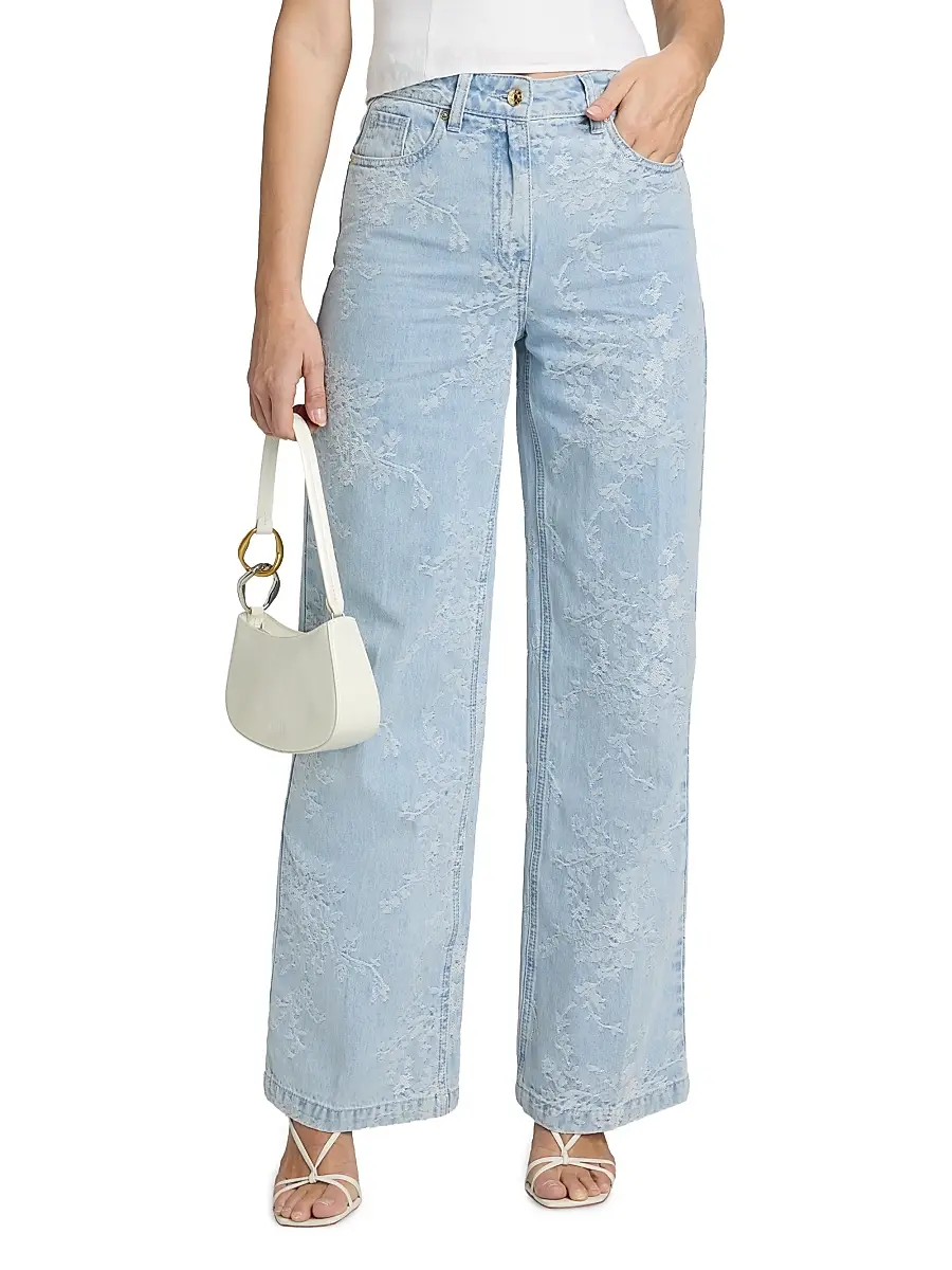 Generation Love Women's Milagro Floral Straight-Leg Jeans | Thumbnail 3 Generation Love Women's Milagro Floral Straight-Leg Jeans | Thumbnail 3
