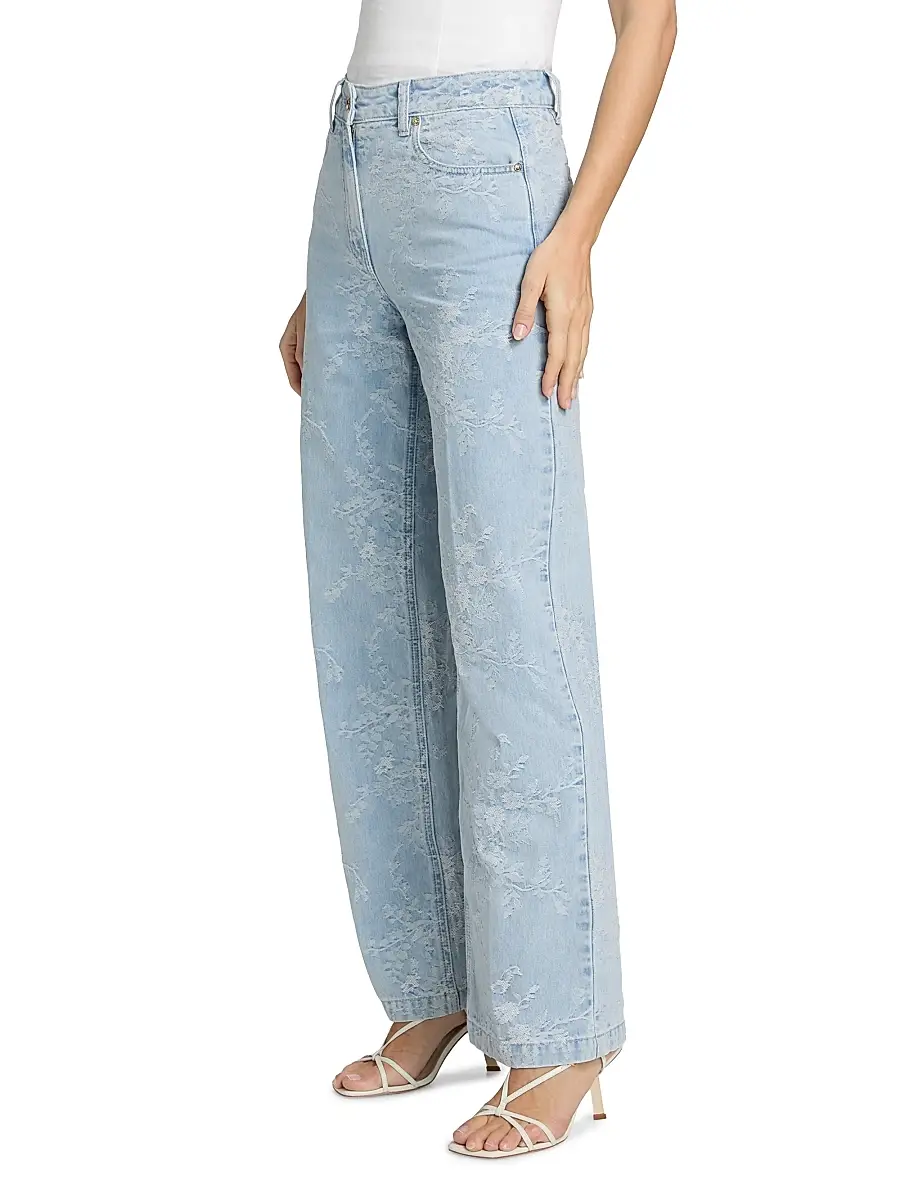 Generation Love Women's Milagro Floral Straight-Leg Jeans | Thumbnail 4 Generation Love Women's Milagro Floral Straight-Leg Jeans | Thumbnail 4