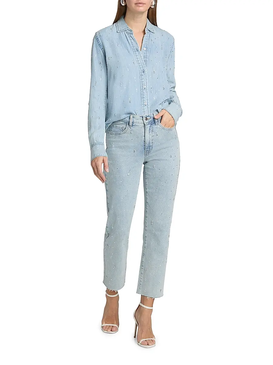 Generation Love Women's Helena Embellished Ankle Jeans | Thumbnail 2