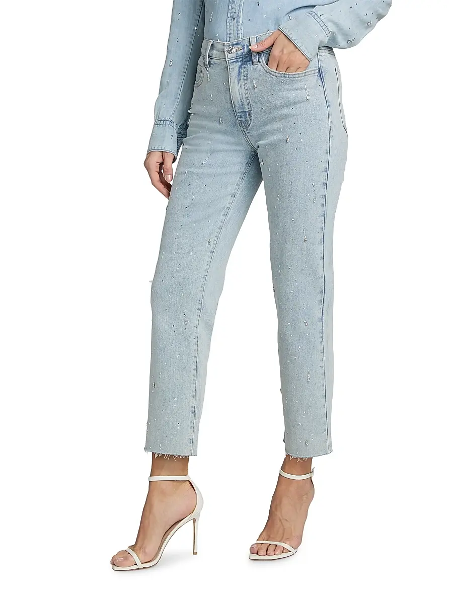 Generation Love Women's Helena Embellished Ankle Jeans | Thumbnail 4