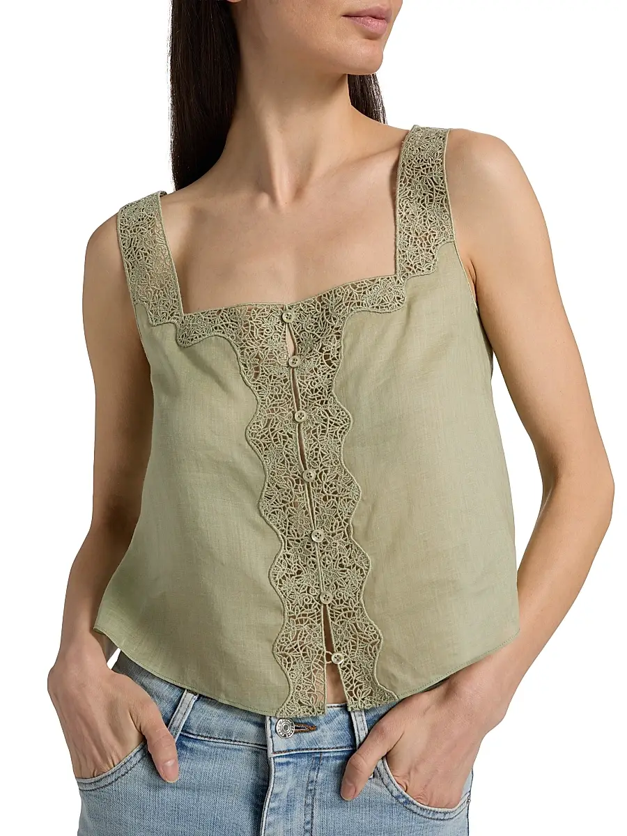 Frame Women's The Embroidered Tank | Thumbnail 6 Frame Women's The Embroidered Tank | Thumbnail 6