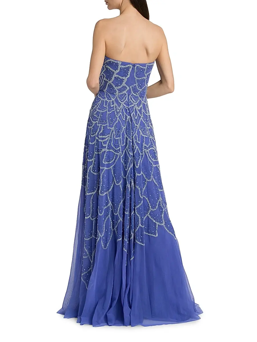 THEIA Women's Ramona Strapless Ombré Beaded Gown | Thumbnail 5 THEIA Women's Ramona Strapless Ombré Beaded Gown | Thumbnail 5