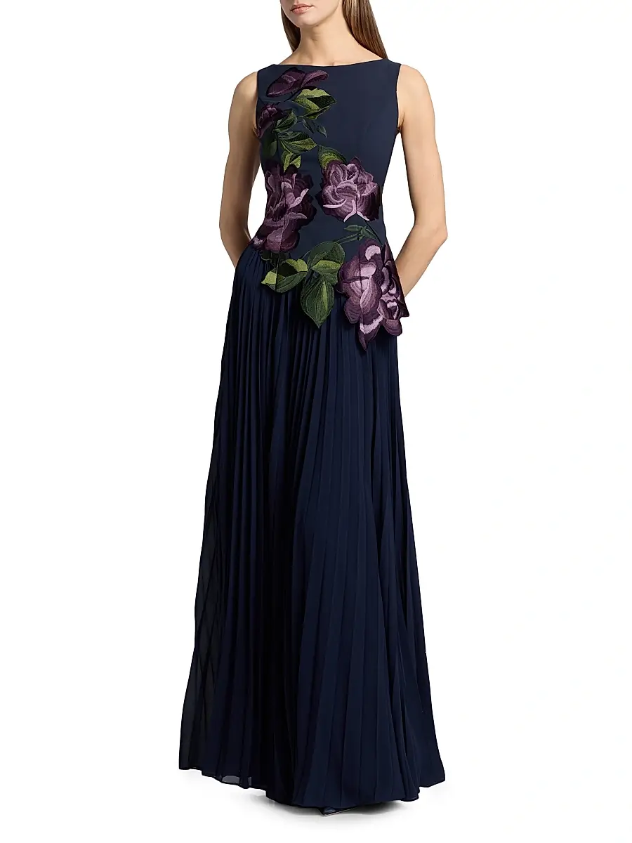 Kay Unger Women's Jayla Stretch Crepe A-Line Gown | Thumbnail 2 Kay Unger Women's Jayla Stretch Crepe A-Line Gown | Thumbnail 2