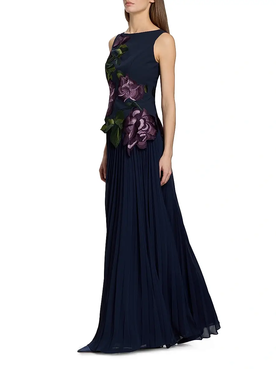 Kay Unger Women's Jayla Stretch Crepe A-Line Gown | Thumbnail 4 Kay Unger Women's Jayla Stretch Crepe A-Line Gown | Thumbnail 4