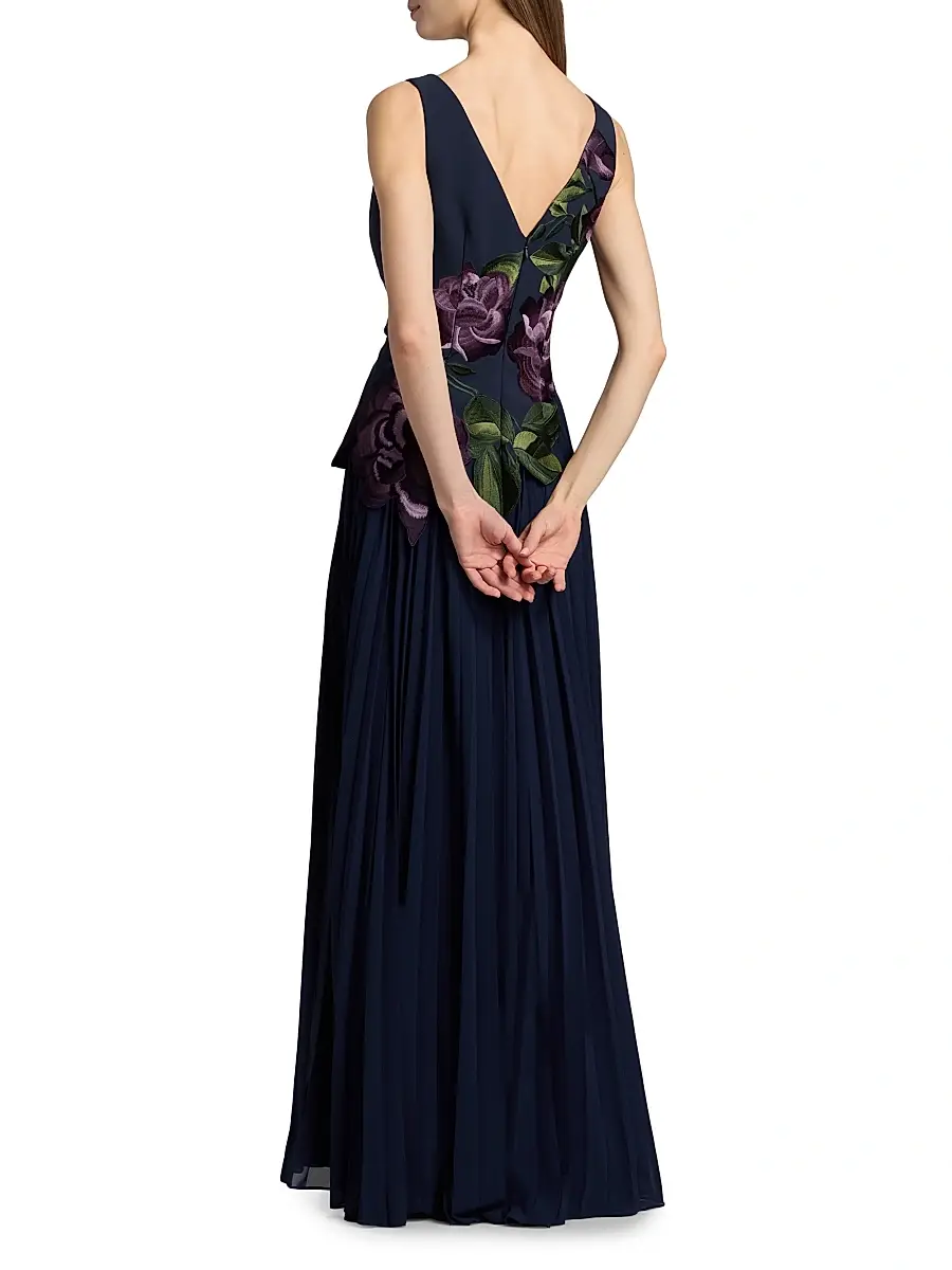 Kay Unger Women's Jayla Stretch Crepe A-Line Gown | Thumbnail 5 Kay Unger Women's Jayla Stretch Crepe A-Line Gown | Thumbnail 5