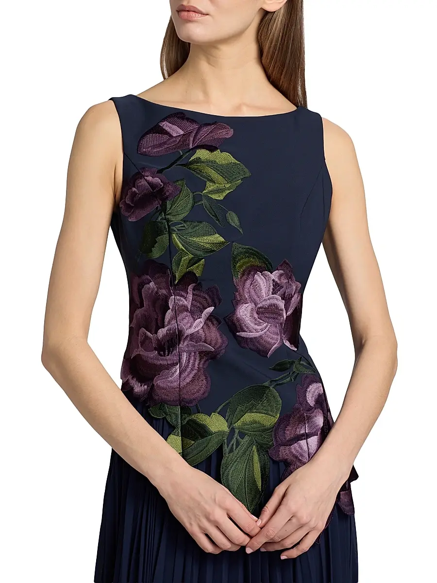 Kay Unger Women's Jayla Stretch Crepe A-Line Gown | Thumbnail 6 Kay Unger Women's Jayla Stretch Crepe A-Line Gown | Thumbnail 6