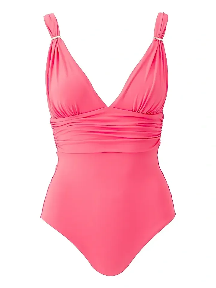 Women's Panarea Edition Ruched V-Neck One-Piece Swimsuit Women's Panarea Edition Ruched V-Neck One-Piece Swimsuit