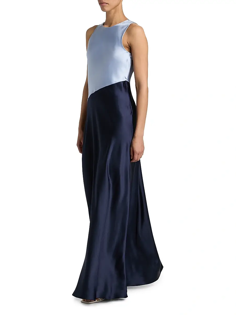 TANYA TAYLOR Women's Dasha Colorblocked Satin Maxi Dress | Thumbnail 2 TANYA TAYLOR Women's Dasha Colorblocked Satin Maxi Dress | Thumbnail 2