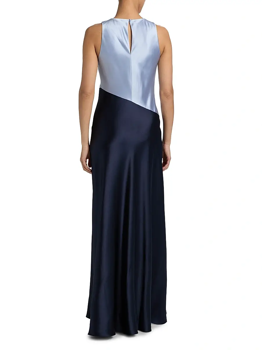 TANYA TAYLOR Women's Dasha Colorblocked Satin Maxi Dress | Thumbnail 5 TANYA TAYLOR Women's Dasha Colorblocked Satin Maxi Dress | Thumbnail 5