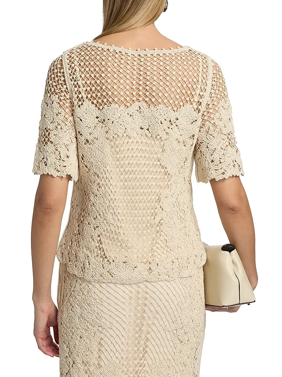 Kobi Halperin Women's Magnolia Crochet Blouse | Thumbnail 5