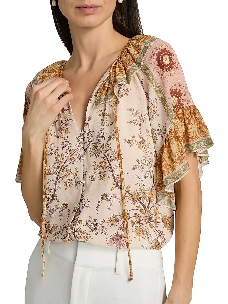Kobi Halperin Women's Verity Printed Tunic Blouse | Thumbnail 6 Kobi Halperin Women's Verity Printed Tunic Blouse | Thumbnail 6