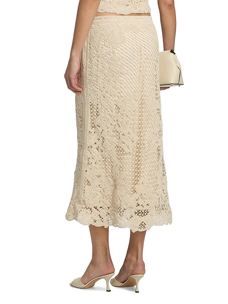 Kobi Halperin Women's Lainey Crochet Midi-Skirt | Thumbnail 5