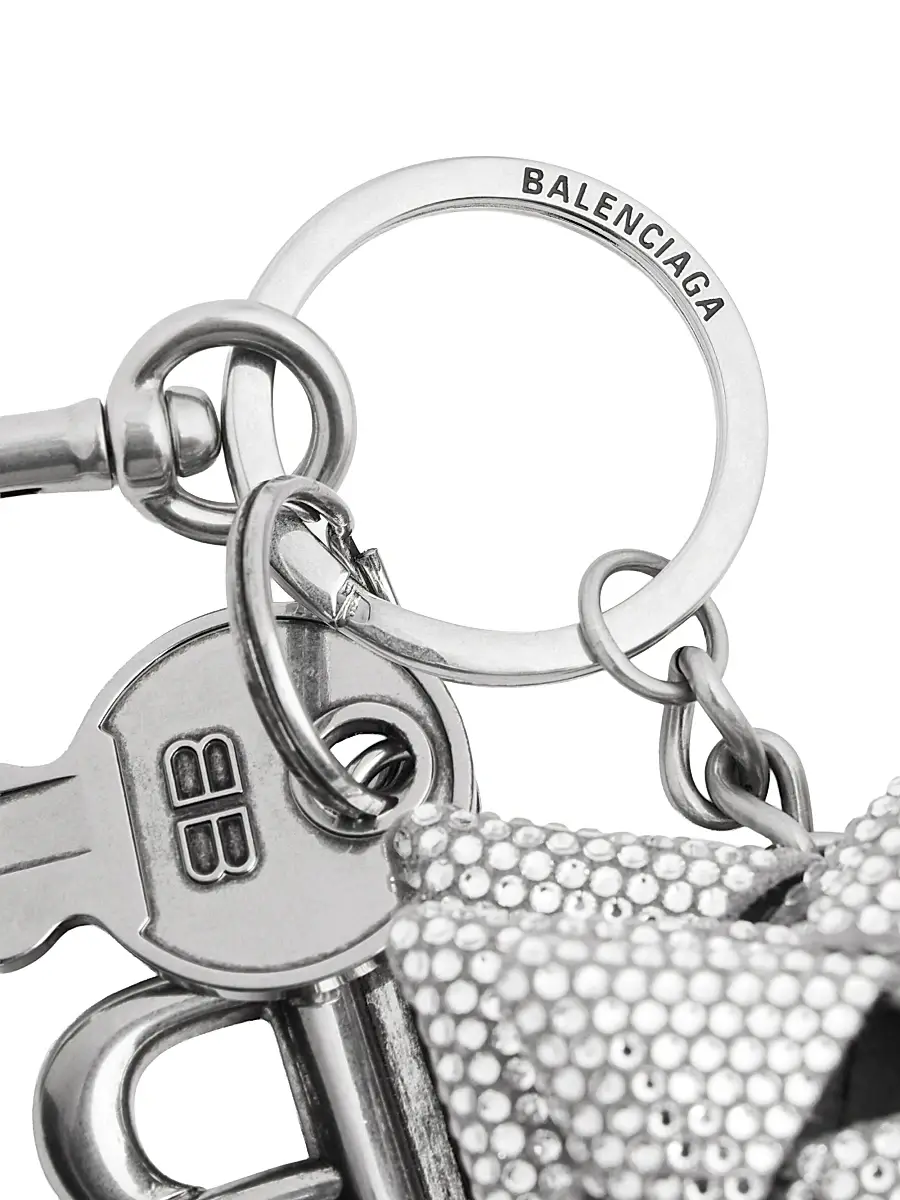 Balenciaga Men's Charm Keychain Gifting Bow - Crystal | Thumbnail 4 Balenciaga Men's Charm Keychain Gifting Bow - Crystal | Thumbnail 4