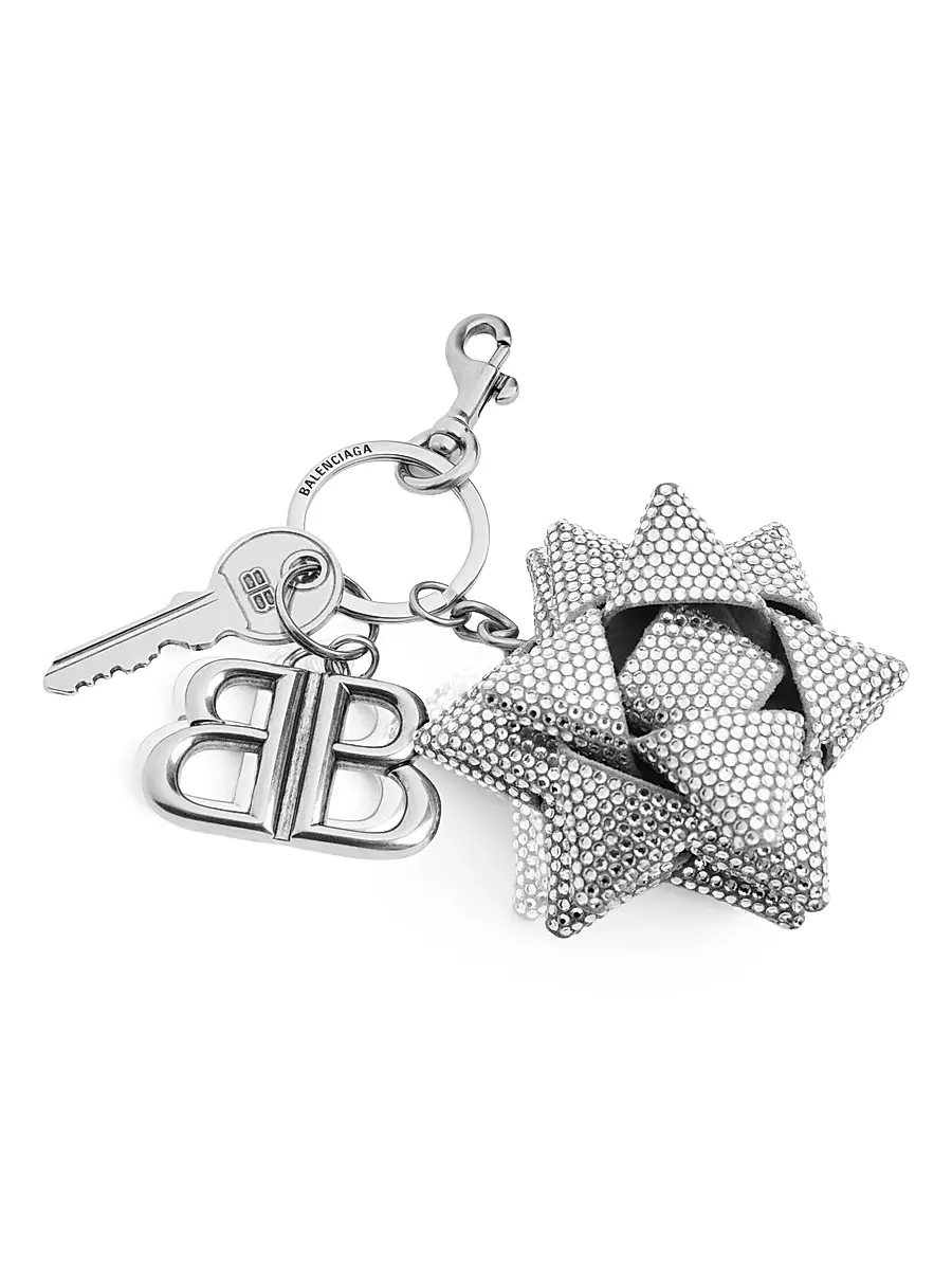 Balenciaga Men's Charm Keychain Gifting Bow - Crystal | Image 1 Balenciaga Men's Charm Keychain Gifting Bow - Crystal | Image 1