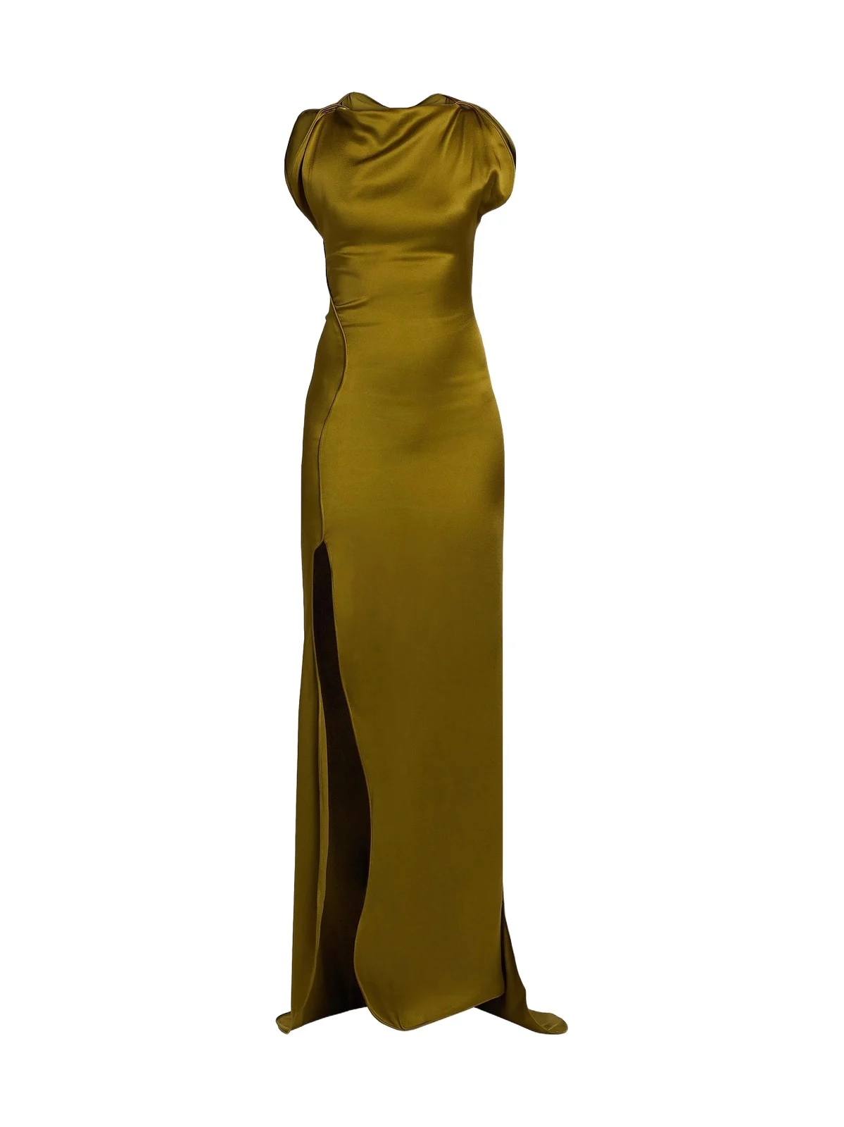 Women's Satin Cord Split Side Gown Women's Satin Cord Split Side Gown
