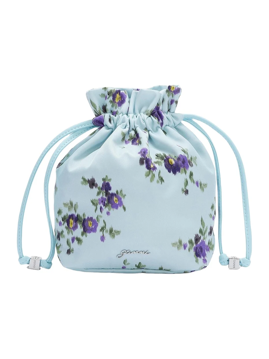 Ganni Women's Logo Floral Pouch
