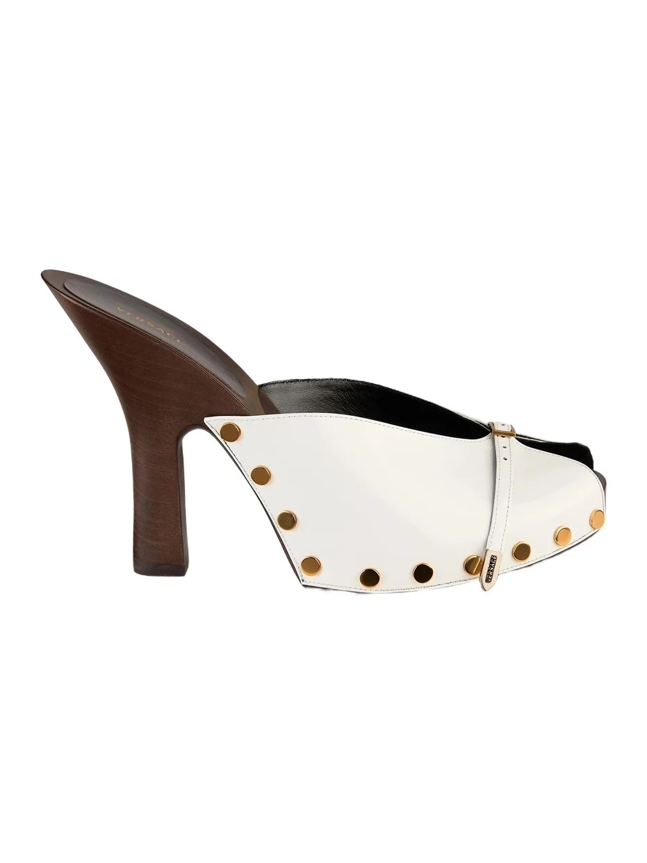 Versace Women's 105MM Studded Leather Clogs