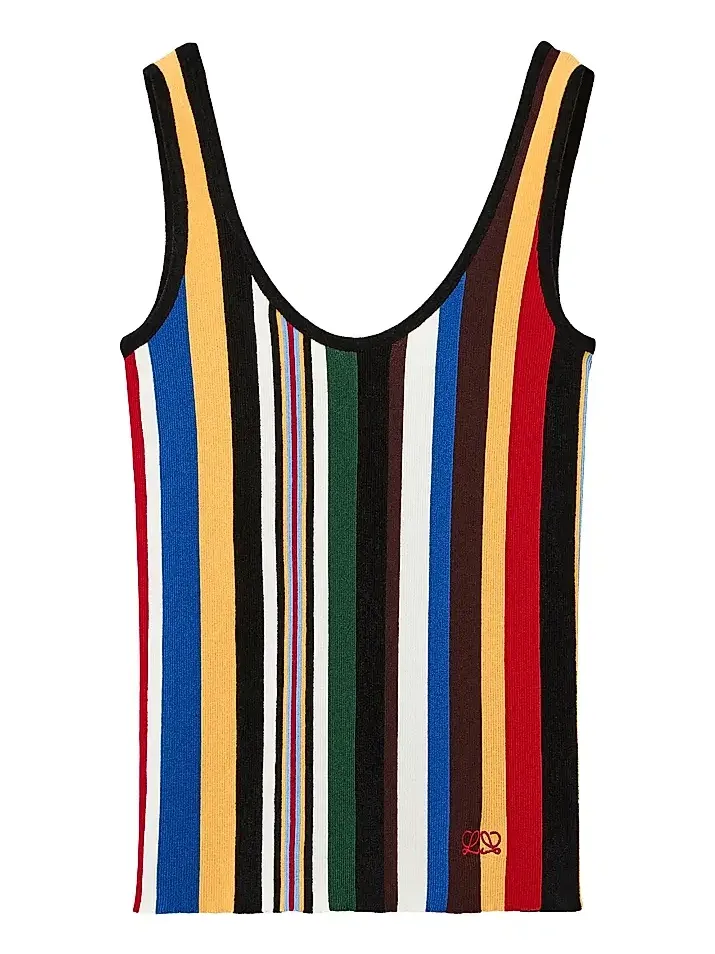 Women's Striped Scoopneck Tank