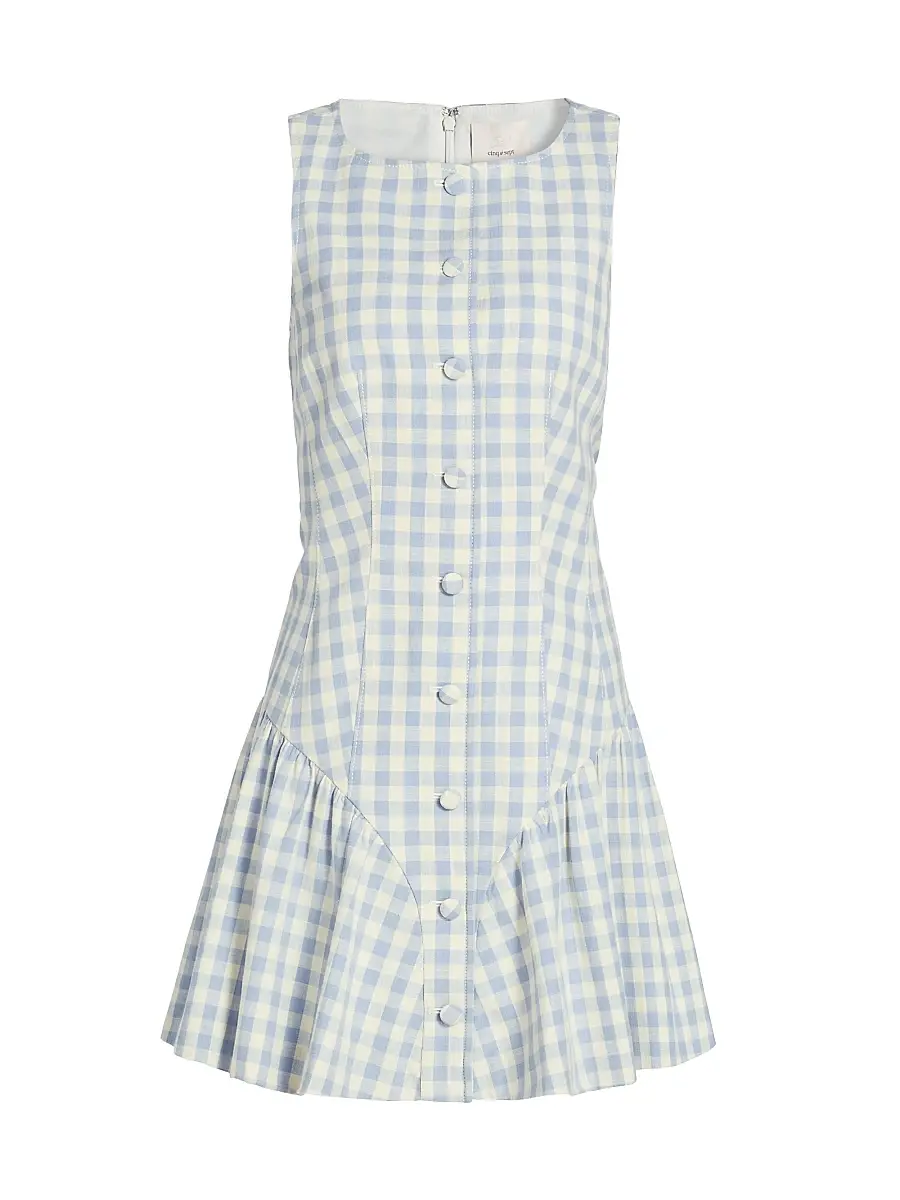 Cinq à Sept Women's Royce Gingham Minidress - Lilac Opal | Image 1 Cinq à Sept Women's Royce Gingham Minidress - Lilac Opal | Image 1