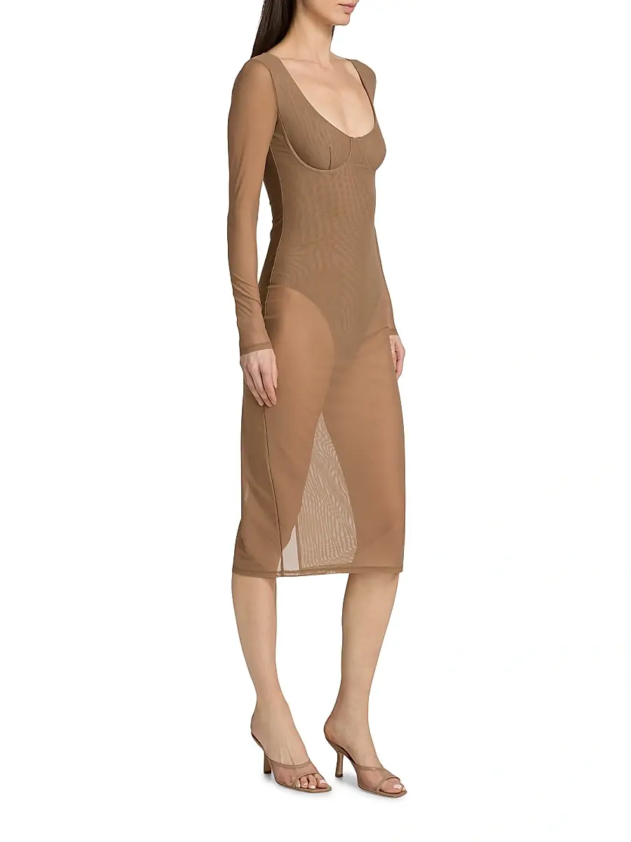 L'Agence Women's Sorella Long-Sleeve Body-Con Dress | Thumbnail 4 L'Agence Women's Sorella Long-Sleeve Body-Con Dress | Thumbnail 4