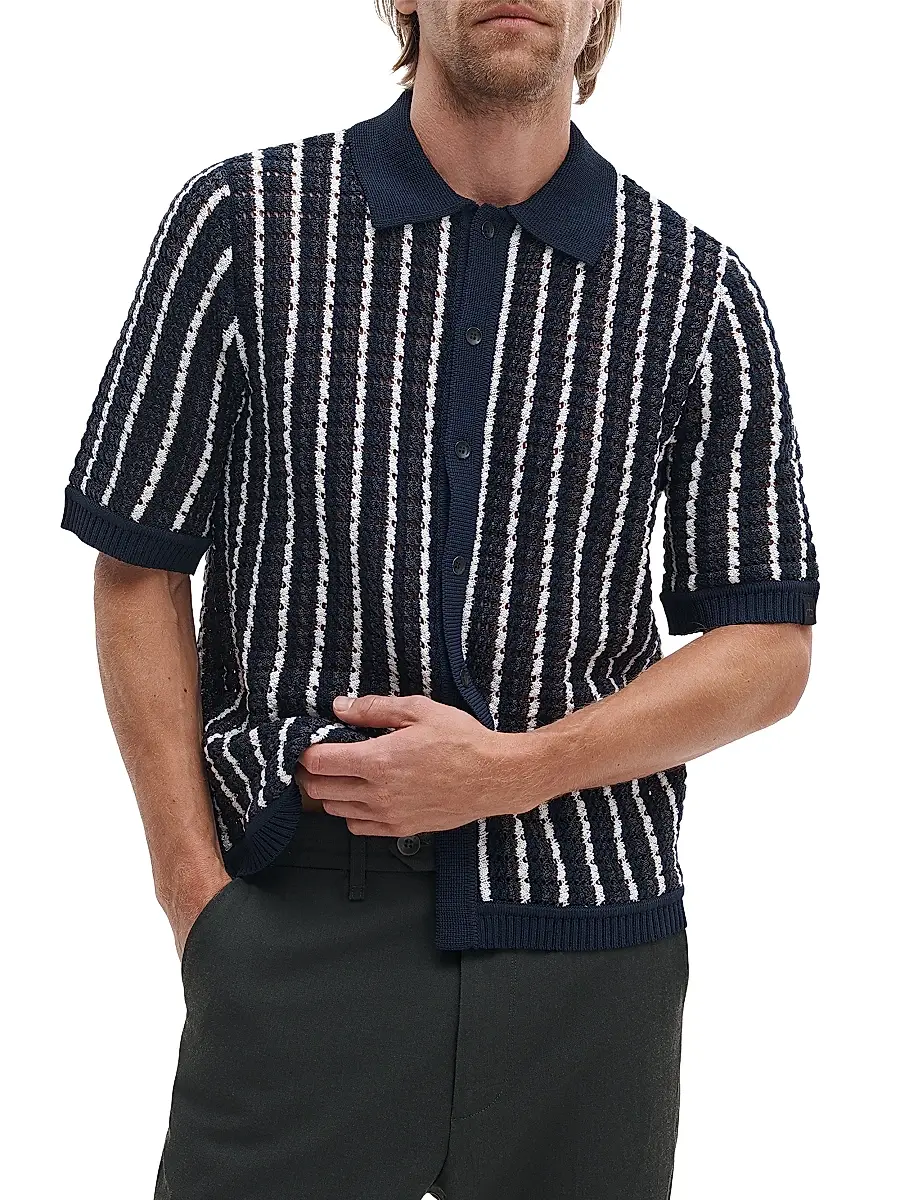rag & bone Men's Dalton Crotchet Cotton Shirt | Thumbnail 3 rag & bone Men's Dalton Crotchet Cotton Shirt | Thumbnail 3