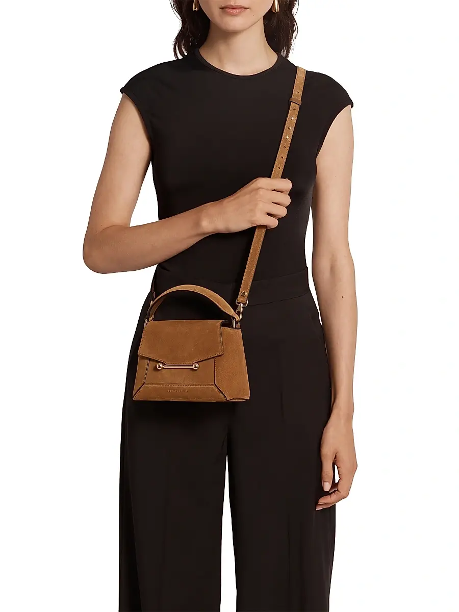 Strathberry Women's Mosaic Nano Suede Top Handle Bag | Thumbnail 2 Strathberry Women's Mosaic Nano Suede Top Handle Bag | Thumbnail 2
