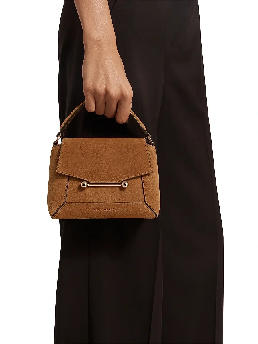 Strathberry Women's Mosaic Nano Suede Top Handle Bag | Thumbnail 3 Strathberry Women's Mosaic Nano Suede Top Handle Bag | Thumbnail 3