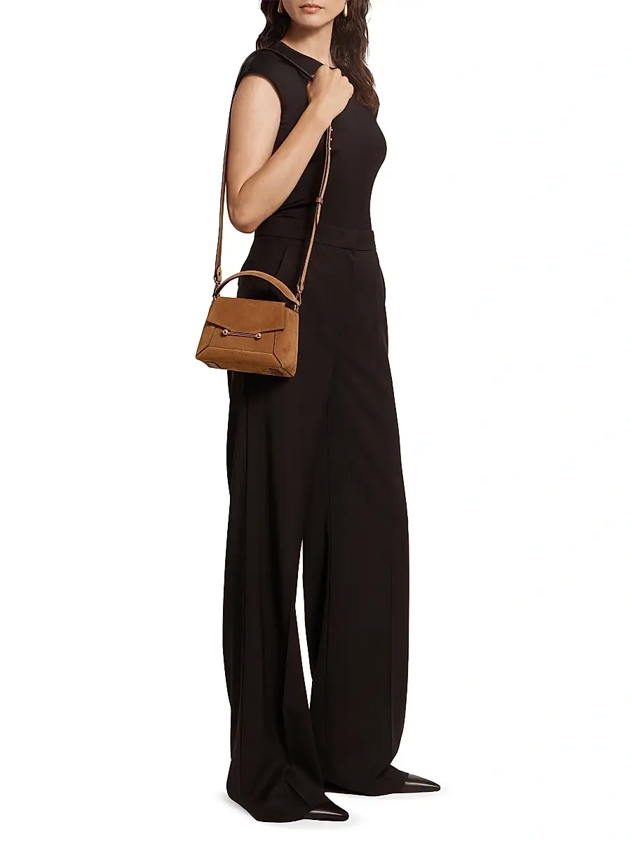 Strathberry Women's Mosaic Nano Suede Top Handle Bag | Thumbnail 4 Strathberry Women's Mosaic Nano Suede Top Handle Bag | Thumbnail 4