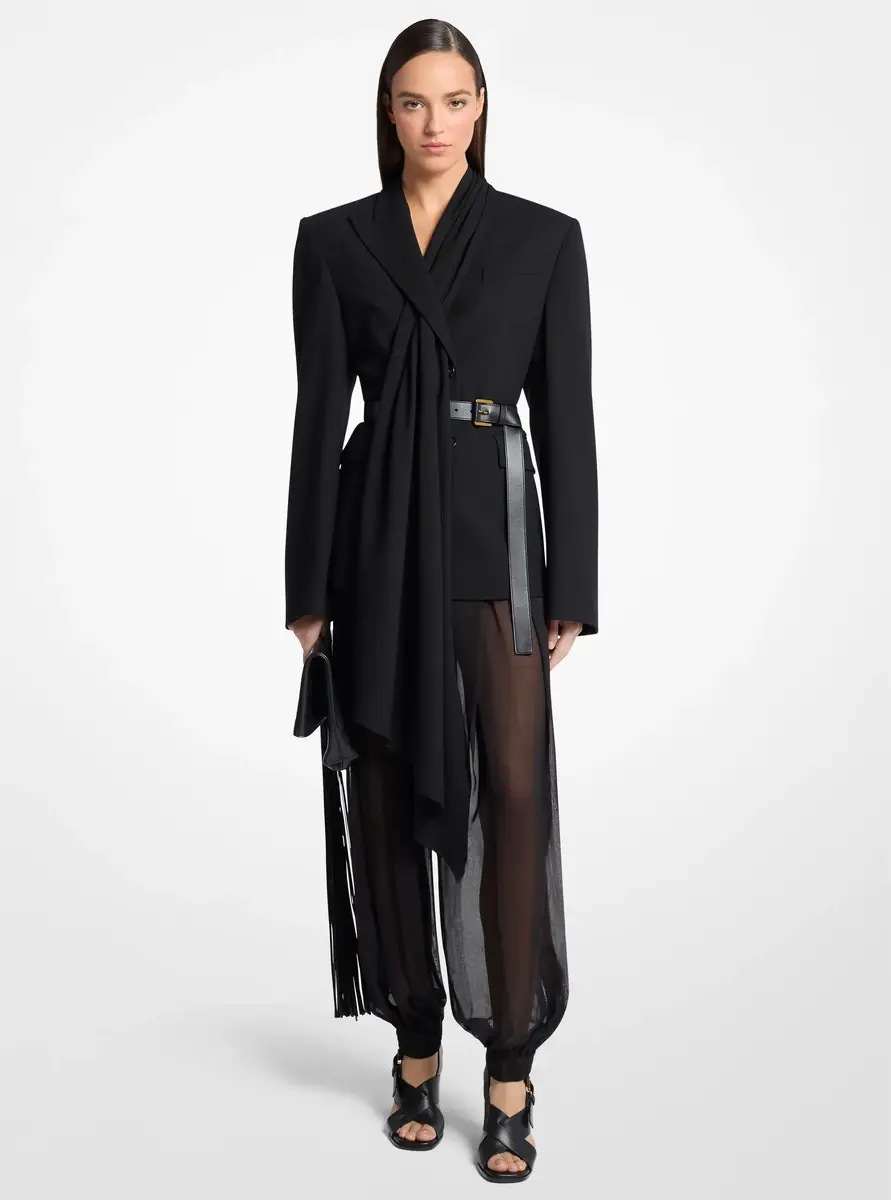 Michael Kors Collection Jodi Leather Waist Belt in Black | Thumbnail 14 Michael Kors Collection Jodi Leather Waist Belt in Black | Thumbnail 14