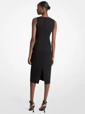 Michael Kors Collection Double-Faced Stretch Wool Crepe Sheath Dress in Black | Thumbnail 3 Michael Kors Collection Double-Faced Stretch Wool Crepe Sheath Dress in Black | Thumbnail 3