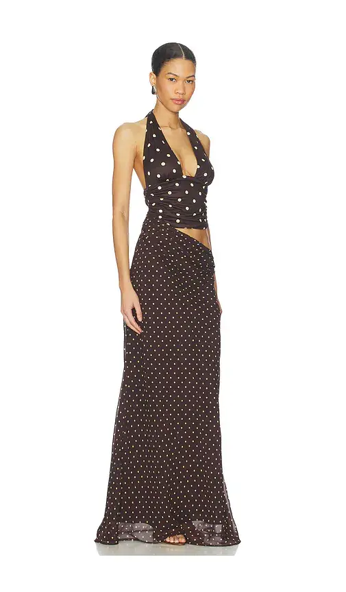 Runaway The Label Valeria Halter Cutout Maxi Dress | Thumbnail 2 Runaway The Label Valeria Halter Cutout Maxi Dress | Thumbnail 2
