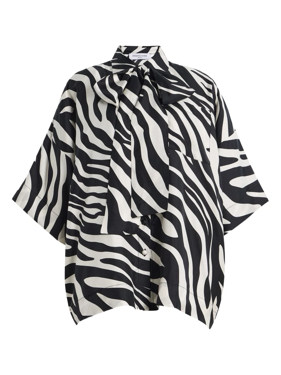 Blake Zebra Silk Top Blake Zebra Silk Top
