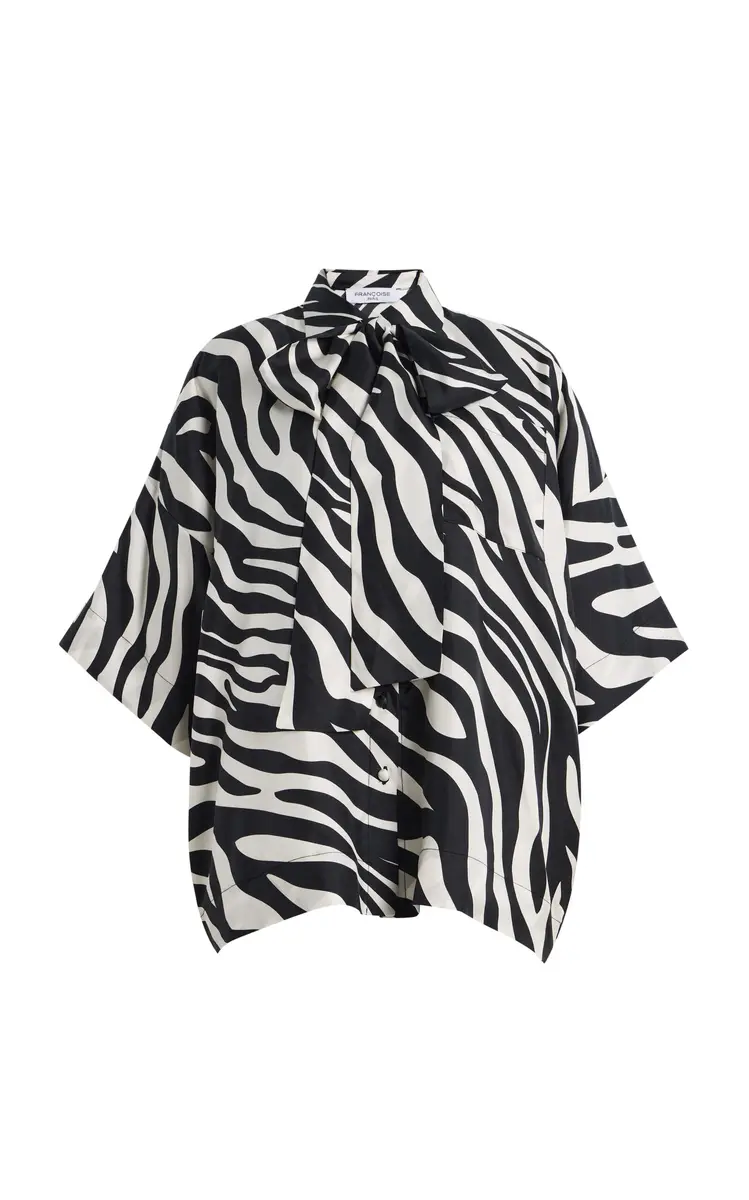 Blake Zebra Silk Top