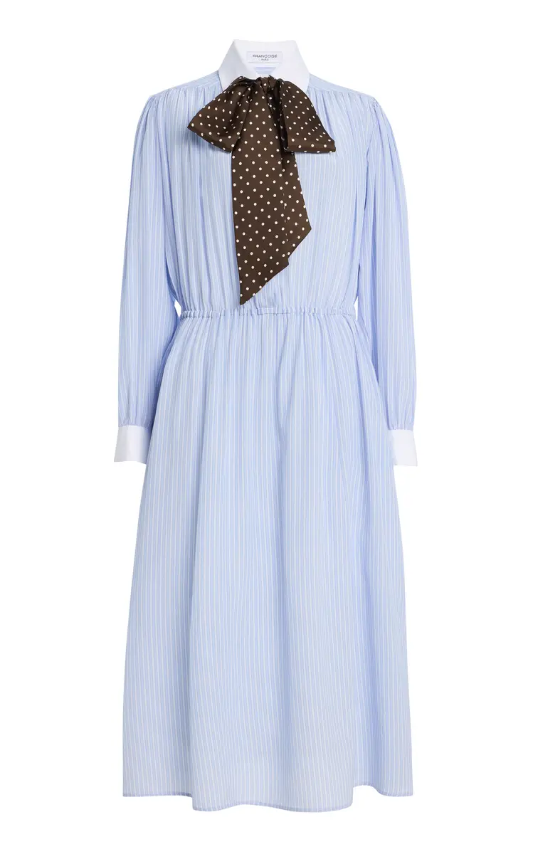 Blair Bow Silk Midi Dress Blair Bow Silk Midi Dress