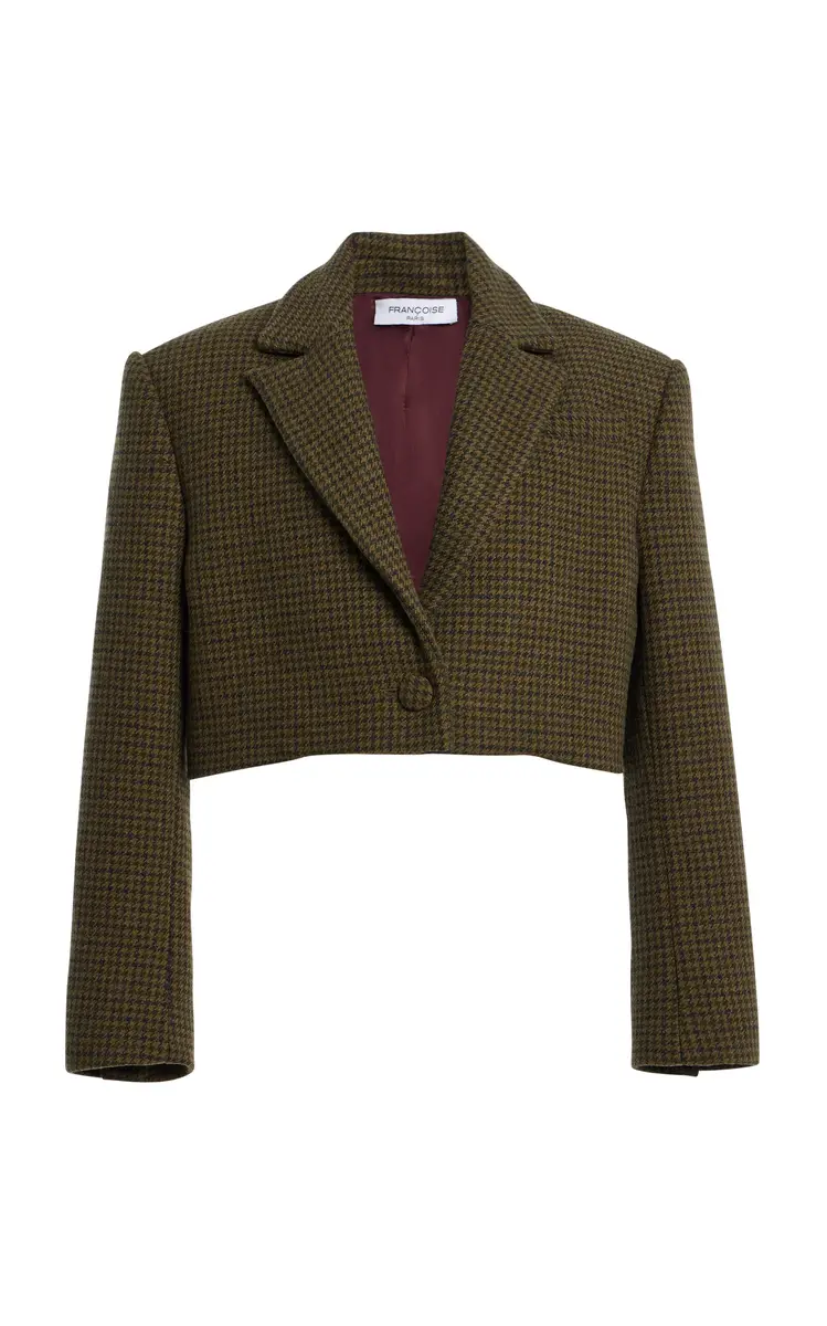 Asani Cropped Wool-Blend Jacket Asani Cropped Wool-Blend Jacket