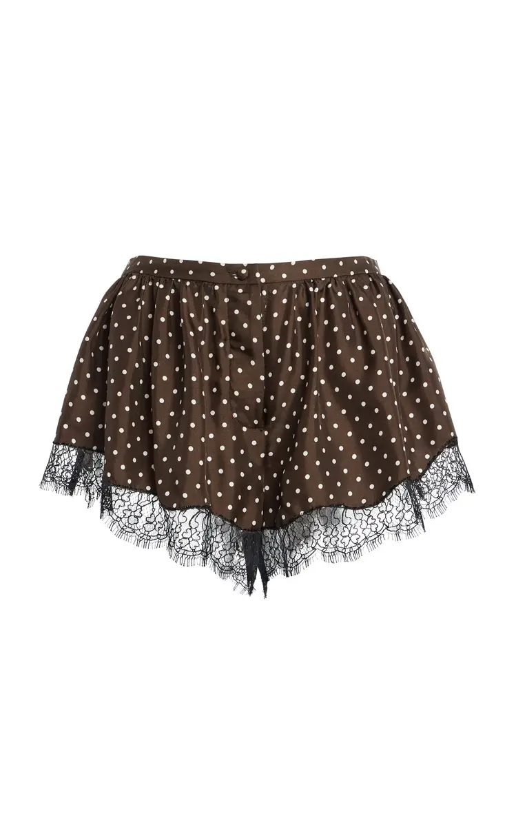 FRANÇOISE Lisette Ruffled Silk Mini Shorts | Thumbnail 3 FRANÇOISE Lisette Ruffled Silk Mini Shorts | Thumbnail 3