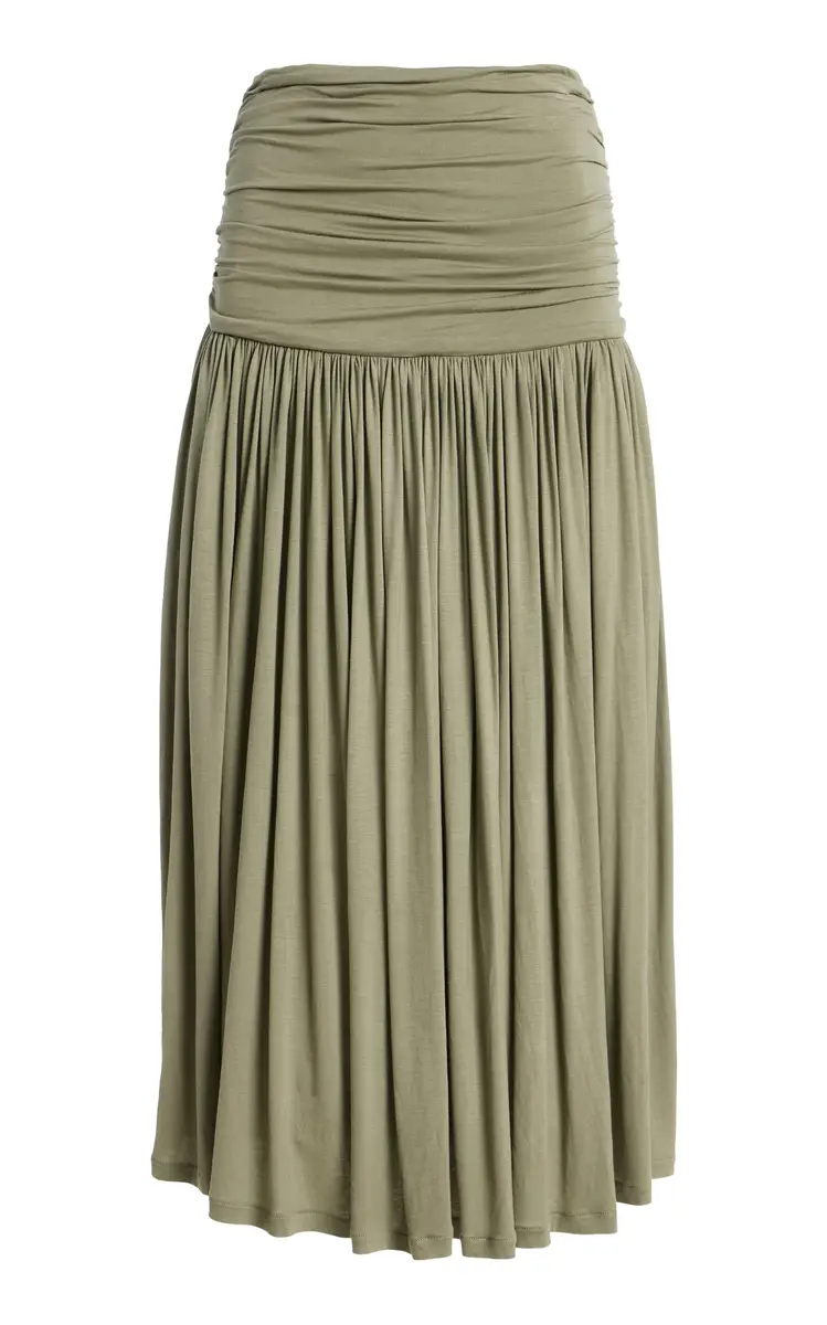 FRANÇOISE Nora Pleated Midi Skirt | Thumbnail 3