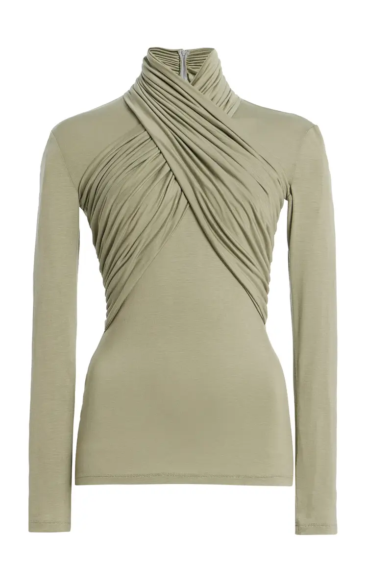 FRANÇOISE Odessa Draped Jersey Top | Thumbnail 2
