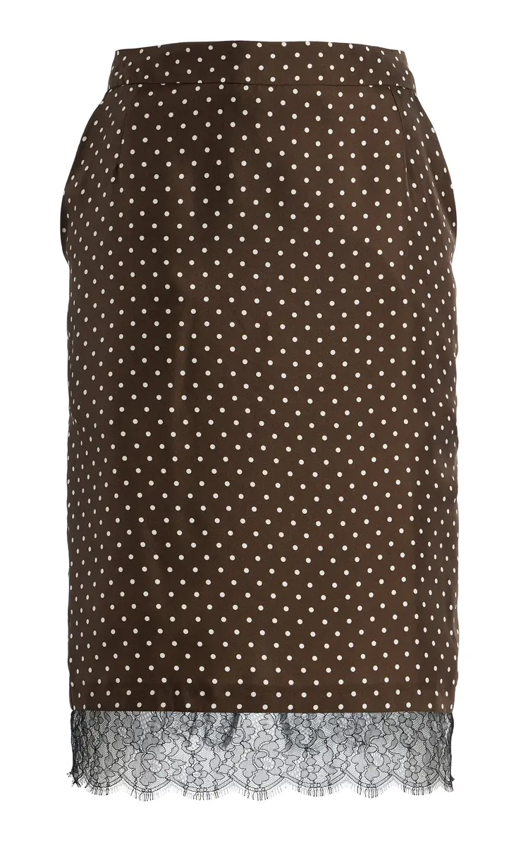 FRANÇOISE Layla Polka Dot Silk Midi Skirt | Thumbnail 2 FRANÇOISE Layla Polka Dot Silk Midi Skirt | Thumbnail 2