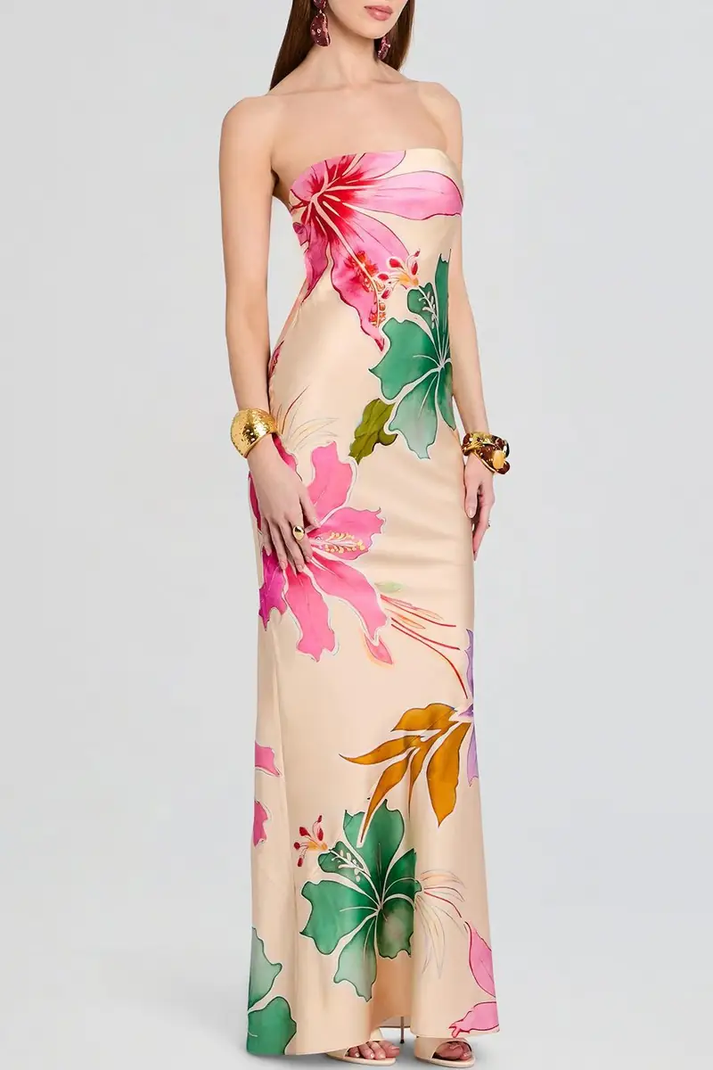 Retrofête Keaton Dress - Ivory Hibiscus Floral | Thumbnail 2