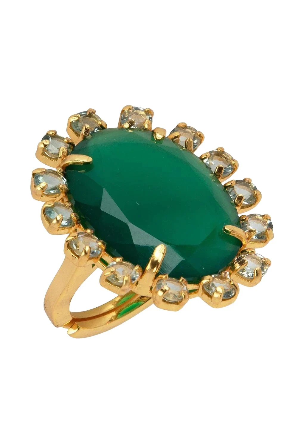 Onyx Amethyst Green Oval Ring Onyx Amethyst Green Oval Ring