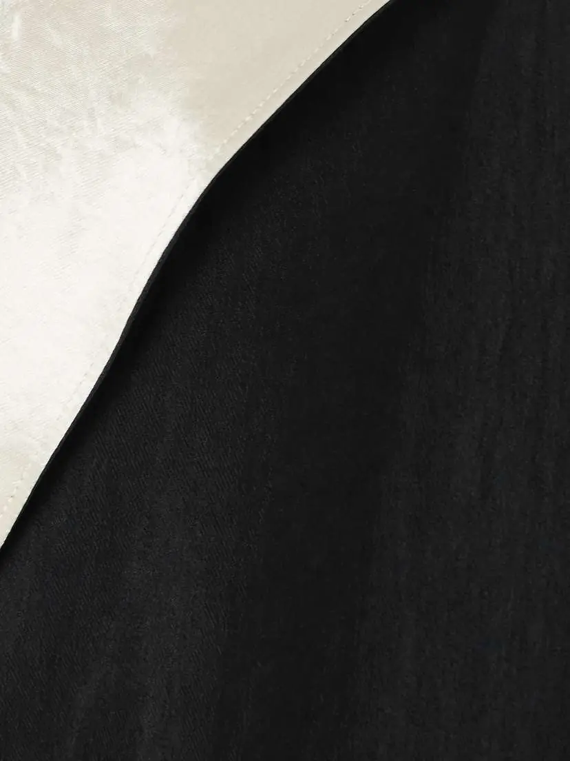 Maria McManus Reversible Twill And Hammered-satin Coat - Black | Thumbnail 5