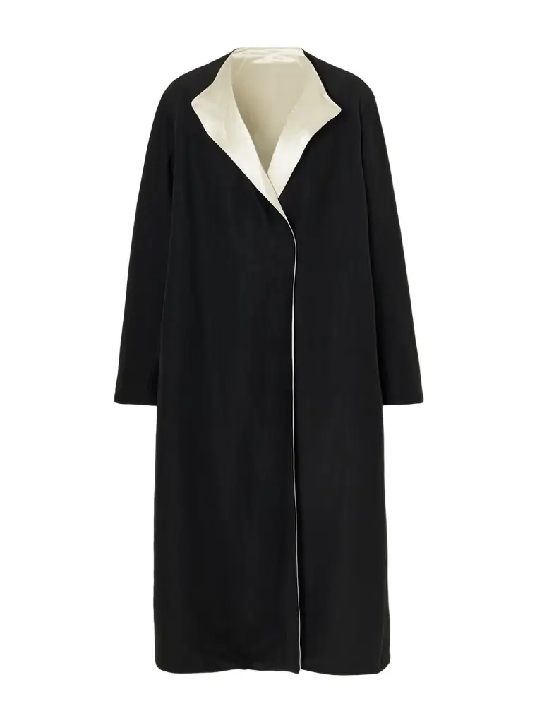 Maria McManus Reversible Twill And Hammered-satin Coat | Image 1 Maria McManus Reversible Twill And Hammered-satin Coat | Image 1