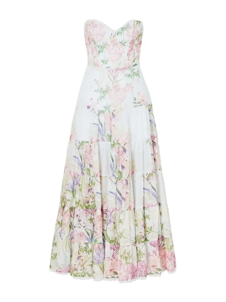 Charo Ruiz Danny Floral-print Cotton-blend Midi Dress | Image 1 Charo Ruiz Danny Floral-print Cotton-blend Midi Dress | Image 1