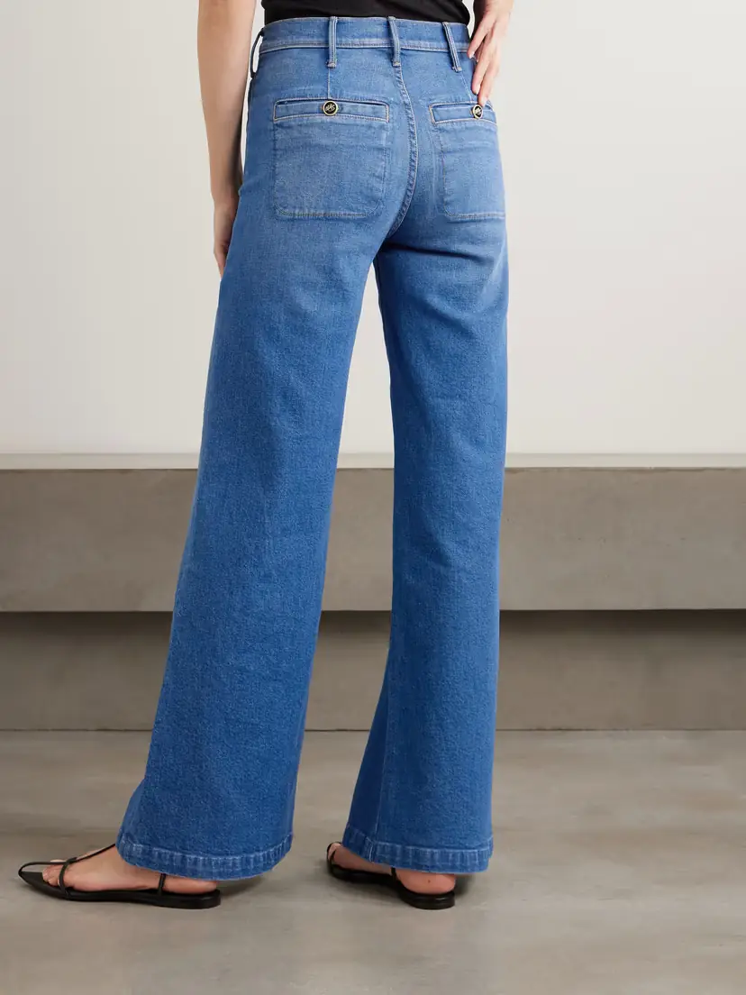 Mother Stashed Hustler Roller Sneak High-rise Flared Jeans | Thumbnail 4 Mother Stashed Hustler Roller Sneak High-rise Flared Jeans | Thumbnail 4