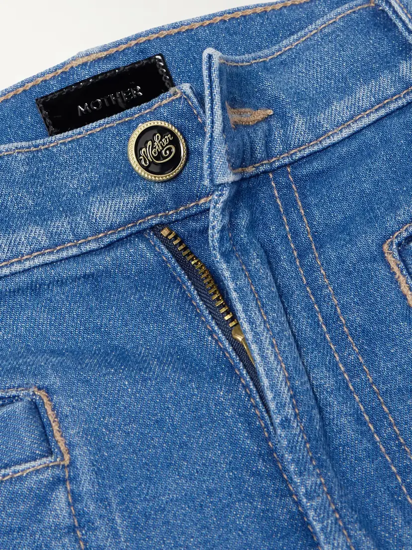 Mother Stashed Hustler Roller Sneak High-rise Flared Jeans | Thumbnail 5 Mother Stashed Hustler Roller Sneak High-rise Flared Jeans | Thumbnail 5