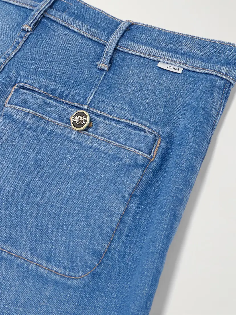 Mother Stashed Hustler Roller Sneak High-rise Flared Jeans | Thumbnail 6 Mother Stashed Hustler Roller Sneak High-rise Flared Jeans | Thumbnail 6