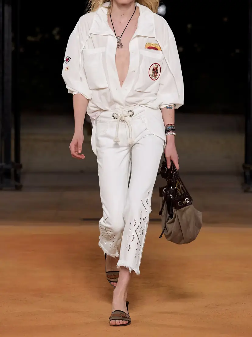 Isabel Marant Chely Appliquéd Tencel™ Lyocell Shirt | Thumbnail 6 Isabel Marant Chely Appliquéd Tencel™ Lyocell Shirt | Thumbnail 6