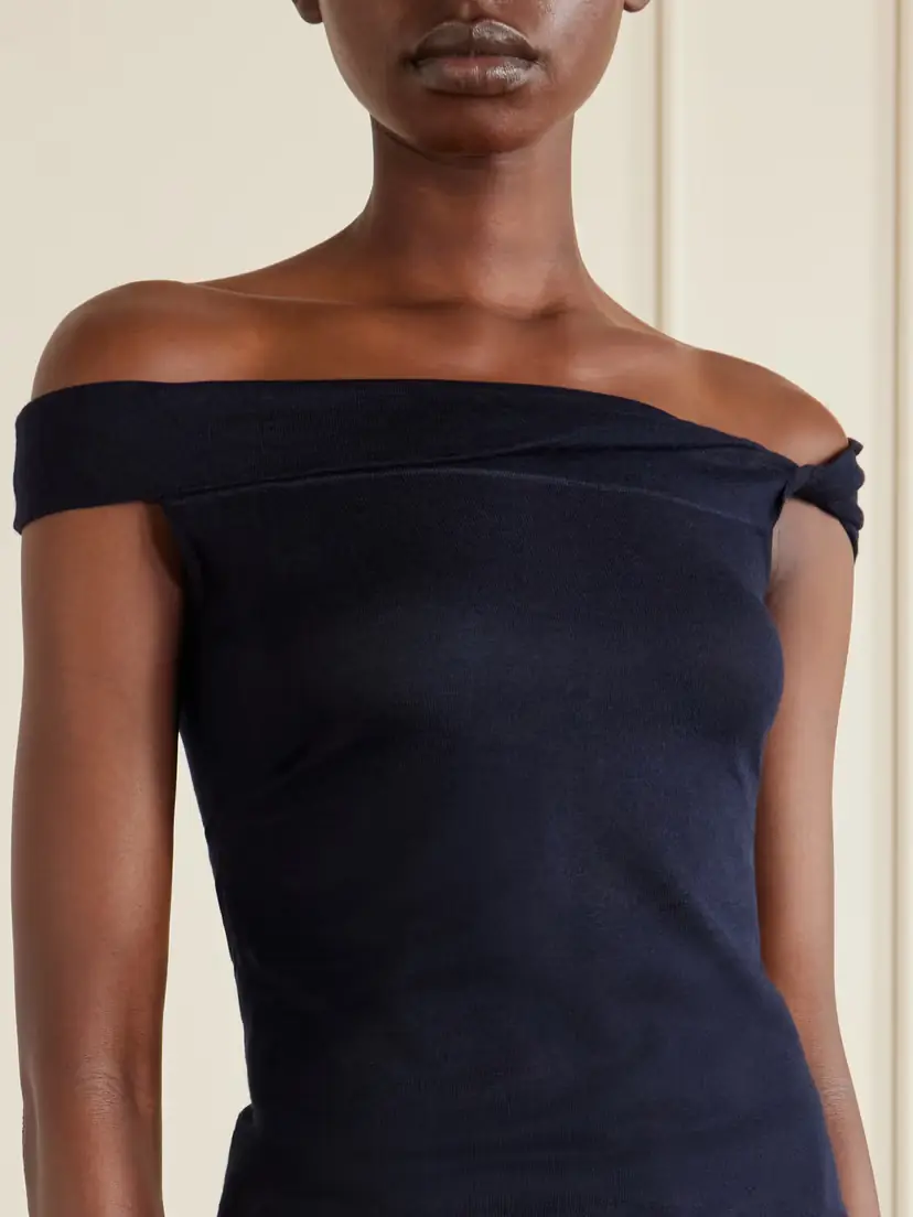 Arch4 Off-the-shoulder Silk And Cashmere-blend Top | Thumbnail 5 Arch4 Off-the-shoulder Silk And Cashmere-blend Top | Thumbnail 5