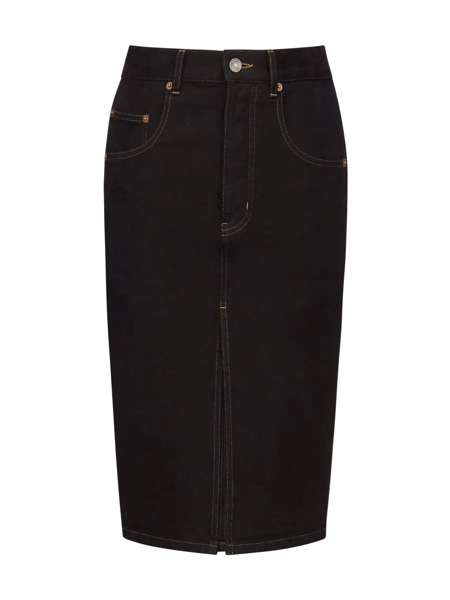 Saint Laurent Baggy Denim Pencil Skirt | Image 1 Saint Laurent Baggy Denim Pencil Skirt | Image 1